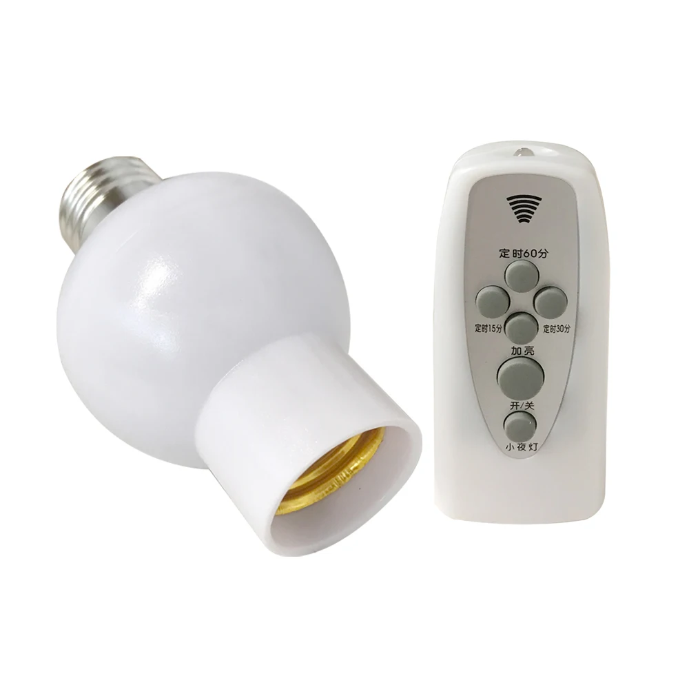 

E27 Screw Sokcet Smart Remote Control Lamp Holder Support Dimming & Timing for AC85-265V LED Lamp Night Light