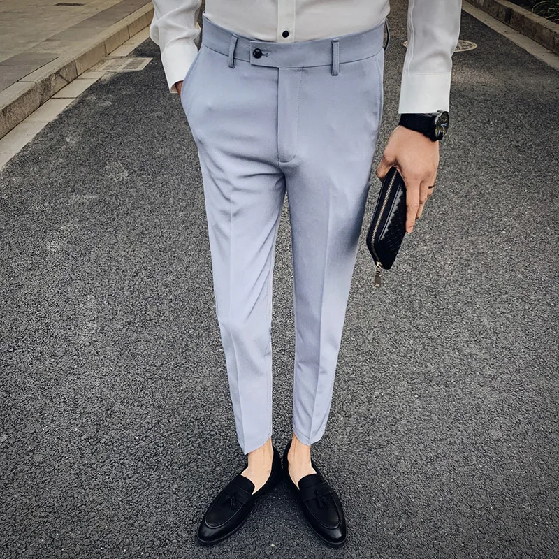 Suit pants new men's slim feet England nine pants men's wild color suit pants men's fashion business casual feet 9 points pants Suit pants new men's slim feet England nine pants men's wild color suit pants men's fashion business casual feet 9 points pants