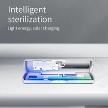 UVC светодиодный портативный дорожный Ультрафиолетовый стерилизатор для зубных щеток с зарядкой от солнечной энергии