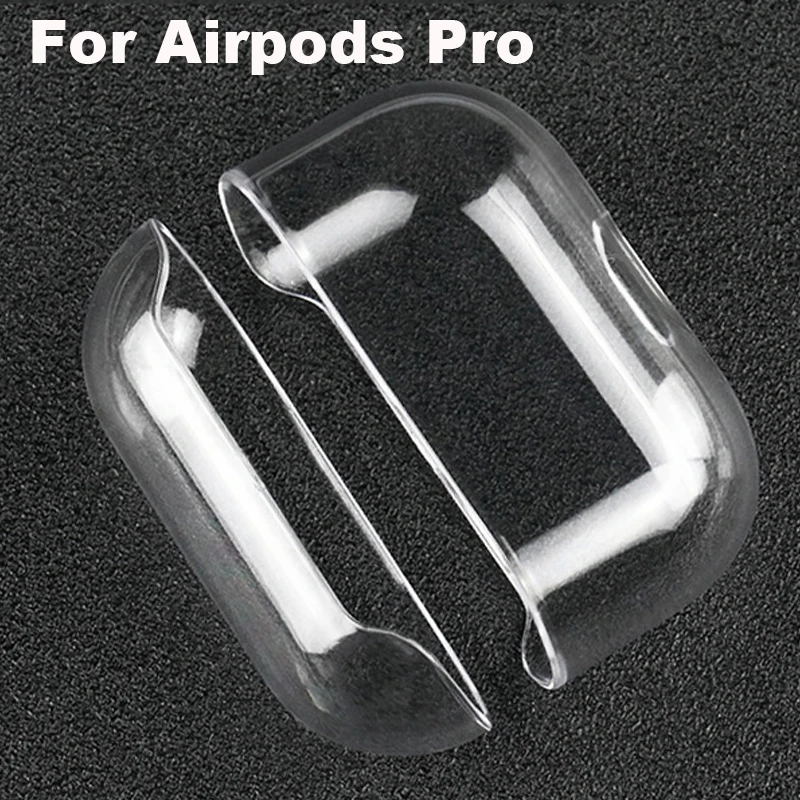 JINSERTA для AirPods Pro Чехол, роскошный ТПУ защитный чехол с анти-потерянной пряжкой, противоударный чехол для Air Pods Pro чехол - Цвет: PC Transparent