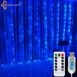 USB Curtain Lights Christmas Festoon String Light Fairy Garland Light Christmas Decor for Home Holiday Decorative Wedding Lamp