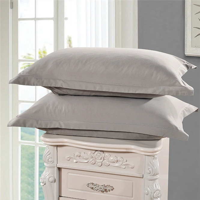 

High-quality 1PC Solid Color Bed Pillowcases Standard Pillow Case Healthy material Pillow Cover Bedding Bedroom 48*74cm