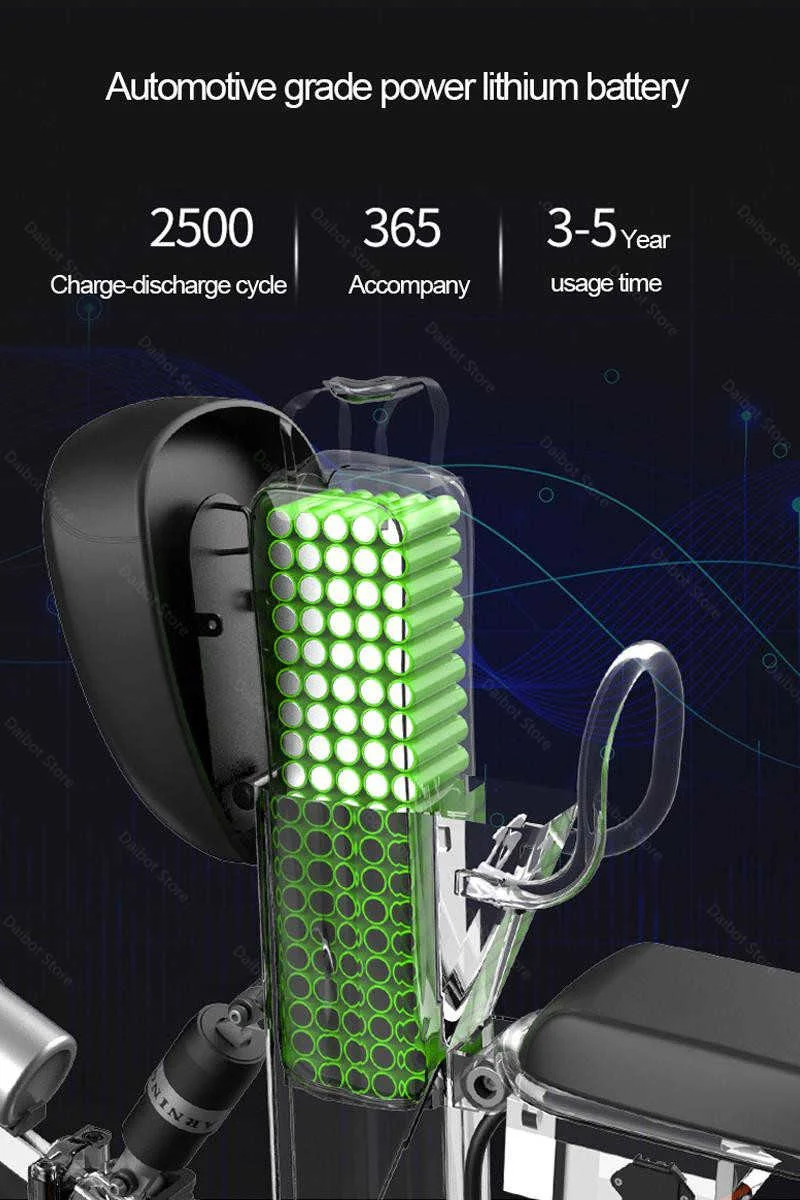 Daibot Electric Folding Bicycle 400W 48V Two Wheels Electric Bicycles With Removable Battery Mini 12 Inch Electric Scooter Bike (13)