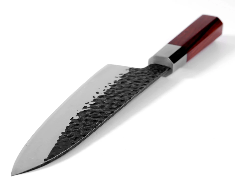 XITUO нож шеф-повара 8 дюймов высокоуглеродистой стали ручной работы Острый кухонный топорик суши Paring Gyuto Kiritsuke кухонный инструмент восьмиугольная ручка