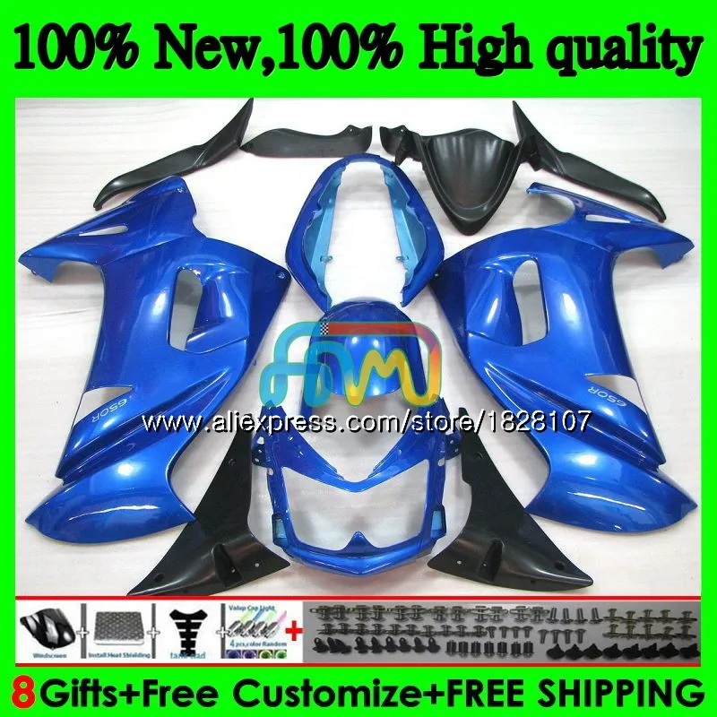 Корпус для KAWASAKI 650R ER6 F 650 R ER 6 F ER6F 06 650R-ER6F 6BS. 77 ER-6F ER 6F 06 07 08 2006 2007 2008 обтекатель комплект синий