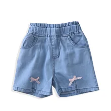 Летние детские шорты; модные шорты с бантом для девочек