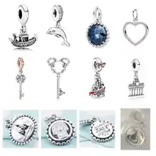 Pdb DZ 48 925 пробы Серебряный Модный шарм замок Ограниченная серия кулон подходит для DIY браслет ожерелье