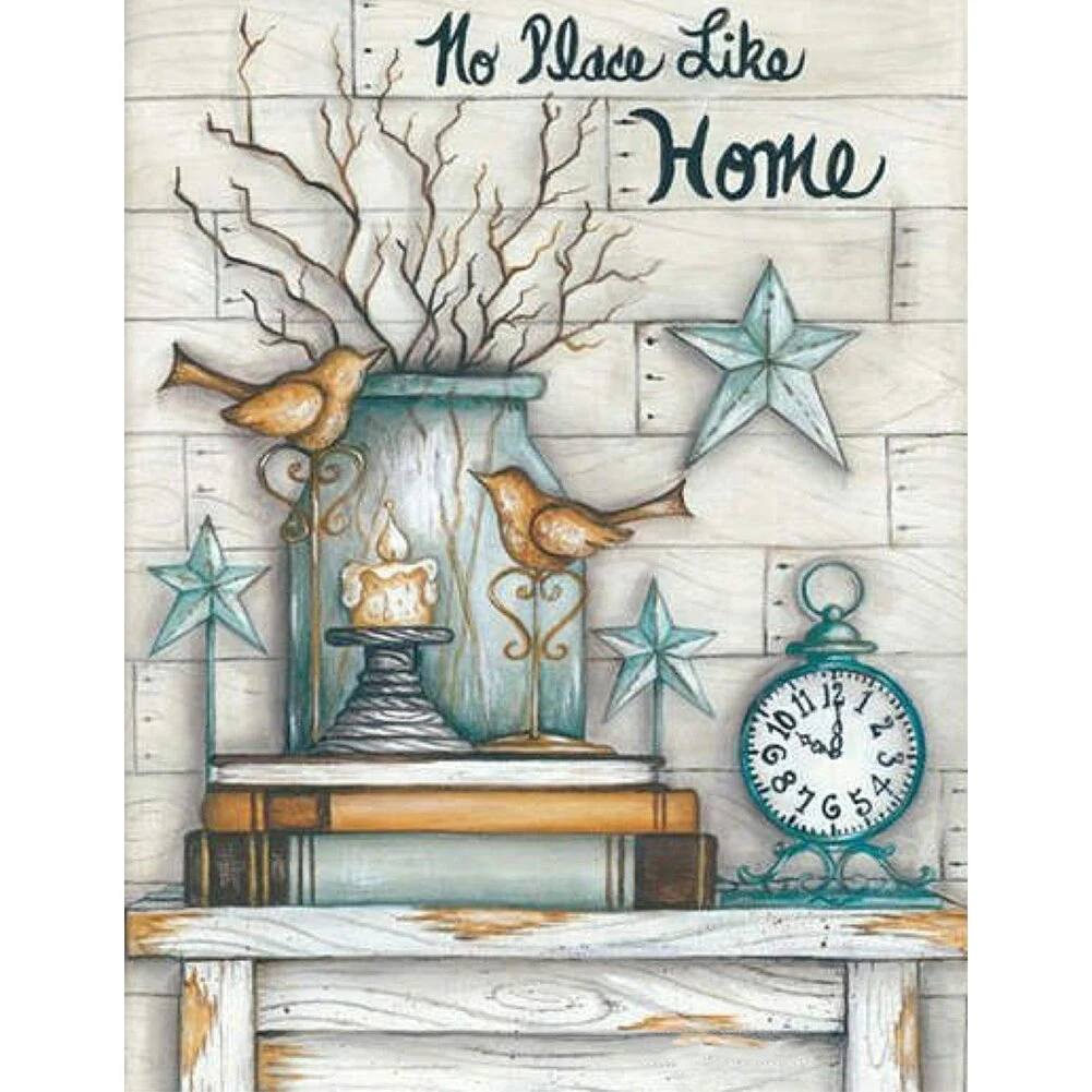 Алмазная 5D картина сделай сам буквы нет места как дома полная вышивка крестиком