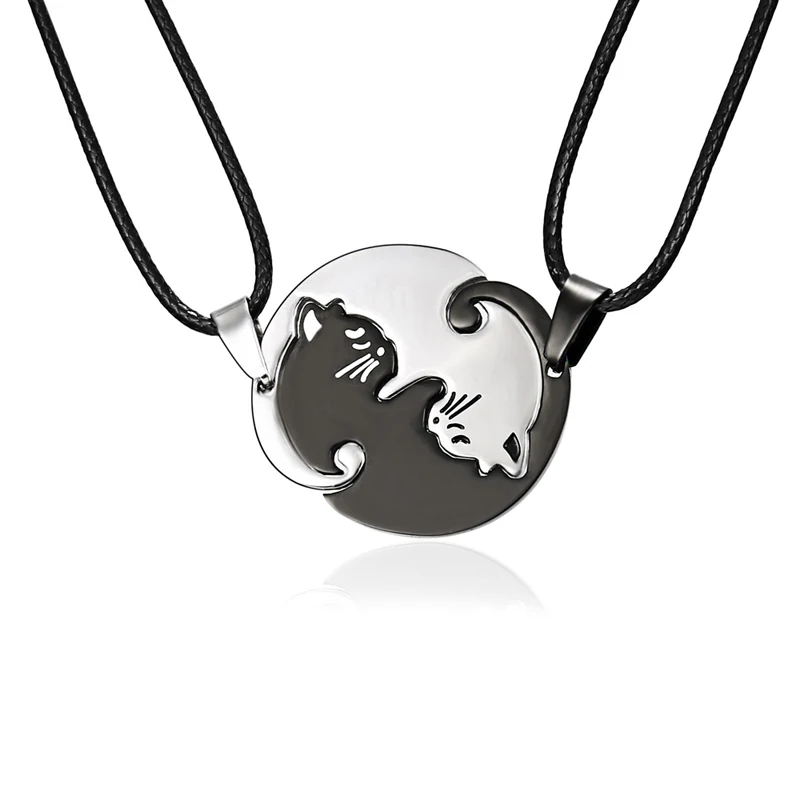 Новинка 2020 модные парные ювелирные ожерелья FSUNION черного/золотого/серебряного