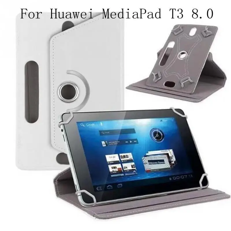 Защитный чехол из искусственной кожи для huawei MediaPad T3 8,0 KOB-L09 KOB-W09 360 Вращающийся чехол для планшета+ подарки