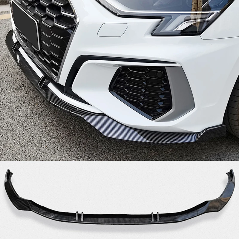 

Передний бампер для Audi A3, стильный спойлер для губ из углеродного волокна, спойлер для подбородка, диффузоры, лопаты, модификация для audi a3 2021