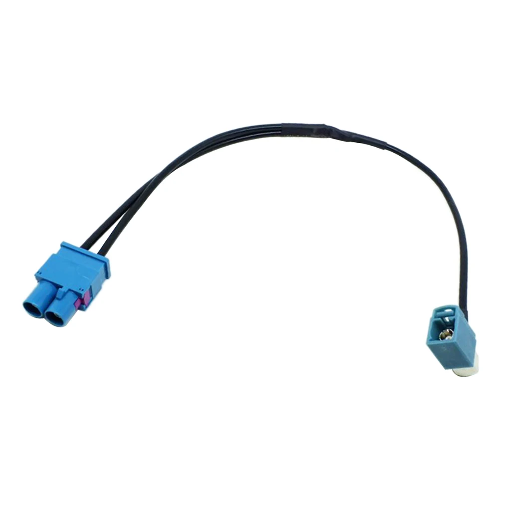 Radio / Navigation Antenna Aerial Adapter Double Fakra Male Plug For VW Audi