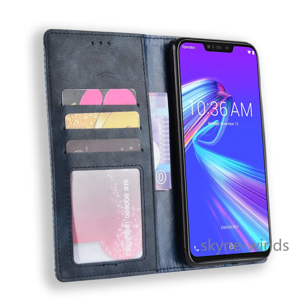 Для ASUS Zenfone Max Pro M2 ZB631KL чехол Премиальный кожаный чехол-книжка кожаный флип чехол для ASUS ZenFone Max M2 ZB633KL ASUS_X01BD/BDA