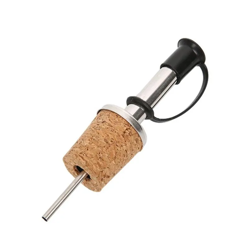 100pcs Stainless Steel Wine Bottle Pourer Nozzle Olive Oil Cork Dispenser Wine Bar Accessories Wine Pourer NO117