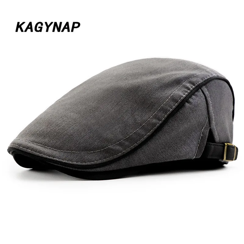 [KAGYNAP] Мужские береты, кепки, высокое качество, Ретро стиль, джентльмен, Солнцезащитная шляпа, сплошной цвет, шапка для папы, повседневная женская хлопковая кепка, газетчик
