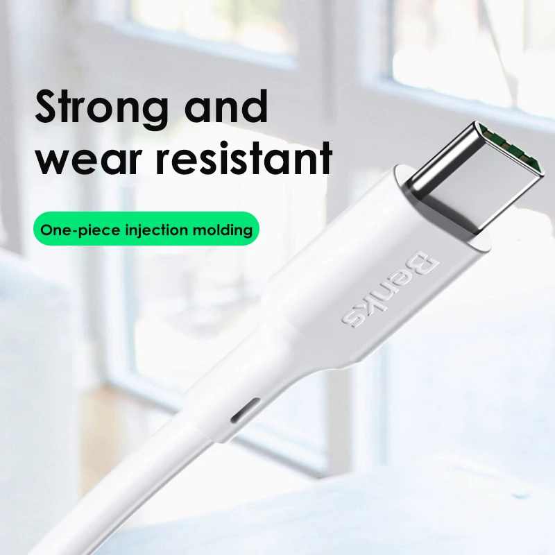 Benks 5A USB кабель для быстрой зарядки type-C для huawei mate 20 30 Pro P20 Lite samsung Xiaomi QC3.0 USB C шнур для быстрой зарядки данных