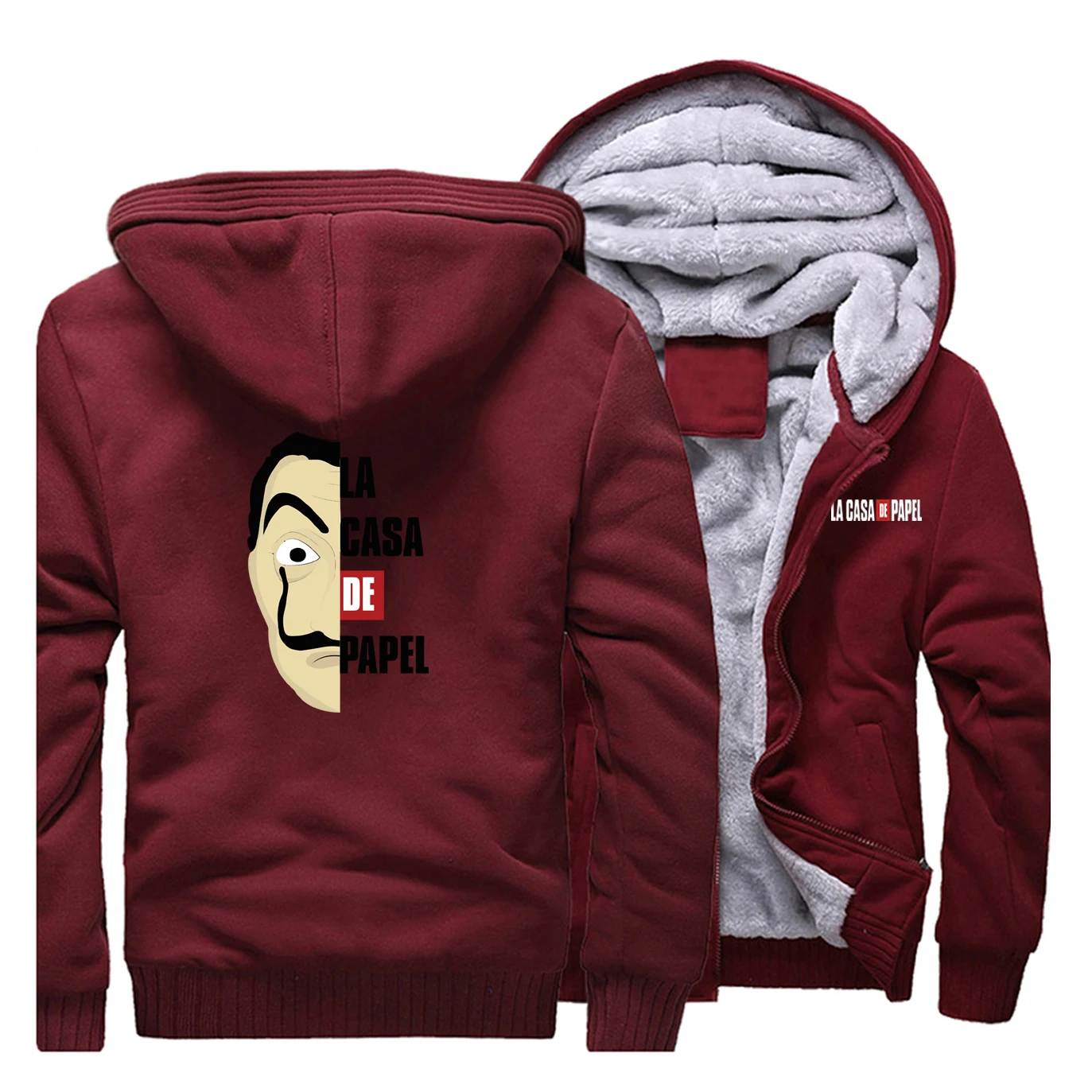 La Casa De Papel мужские толстовки уличная одежда теплая зимняя толстовка модная повседневная утолщенная Harajuku уличная Мужская Толстовка s