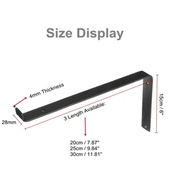 

L Shape Rustic Scaffold Board Wall Shelf Brackets Heavy Duty Industrial Shelving Unit Home Storage Angle Rack Wall Shelf Display