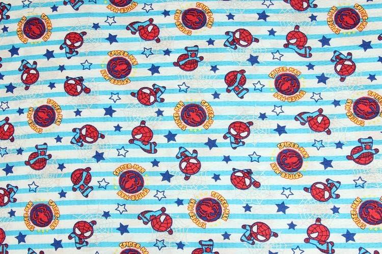 Полметра хлопок seer sucker ткань с рисунком паука, ручная работа DIY Одежда платье Детская одежда CR-143