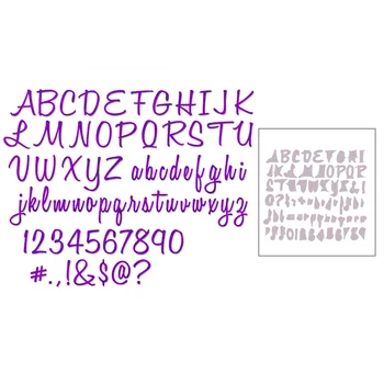 

2020 New Hot 26 Word Metal Cutting Dies Number Scrapbooking Alphabet Letters and Stencils For Foil Die Cut Crafts Sets No Stamp