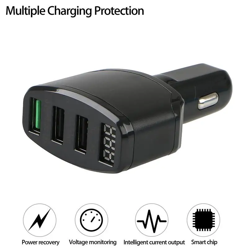 3-Порты и разъёмы USB 2.1A+ 2.1A+ 3A быстрая зарядка, автомобильное зарядное устройство адаптер для Универсальный для смартфона