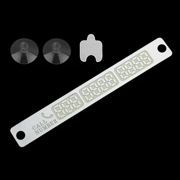 

dropshipping Car Temporary Parking Card Luminous Calling Phone Number Cards With Sucker Plate OE88