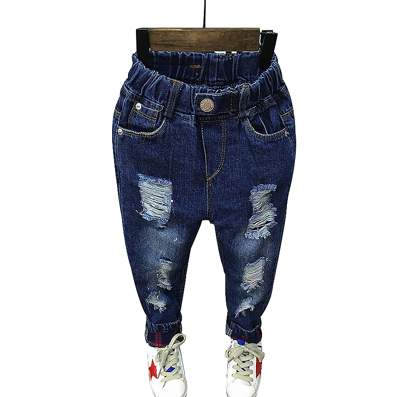 PANTS Весенне-осенняя одежда для мальчиков Детский свитер или рубашка или рваные джинсы детская одежда топ с буквенным принтом для малышей от 2 до 7 лет - Цвет: PANTS
