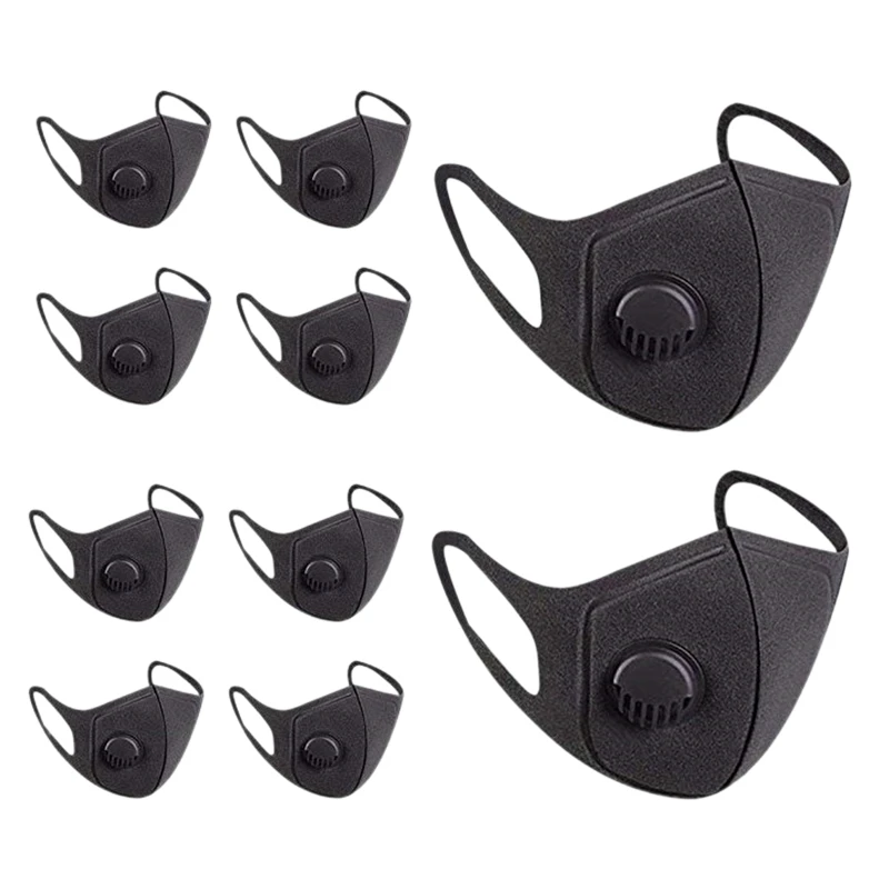 

10 Masks Air Cotton Valve Mask Dustproof Sunscreen Mask Reusable Protective Mask