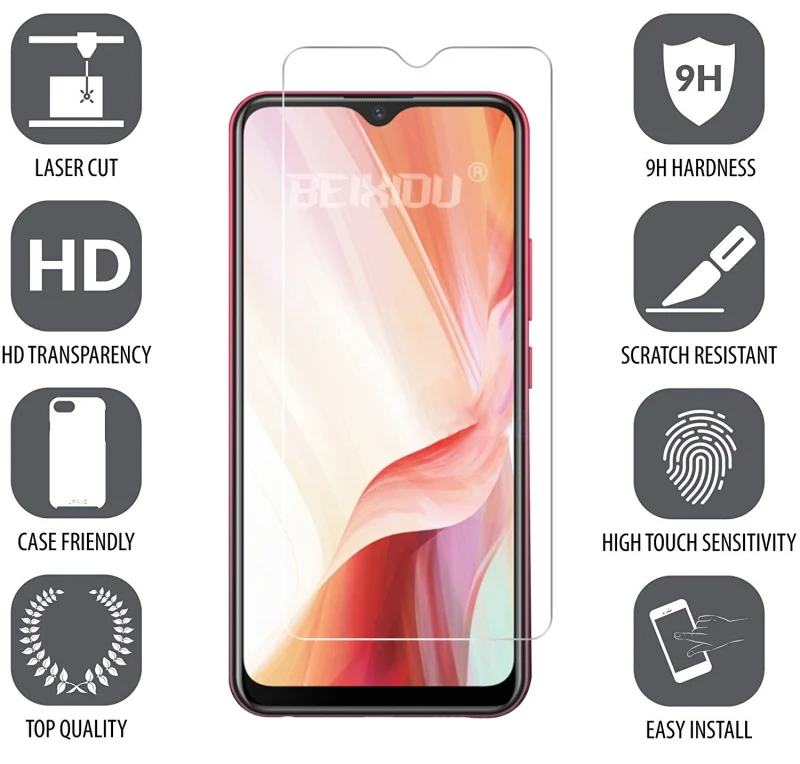 2 шт Полное закаленное стекло для vivo Y11 защита экрана 2.5D 9h закаленное стекло для vivo Y11 защитная пленка