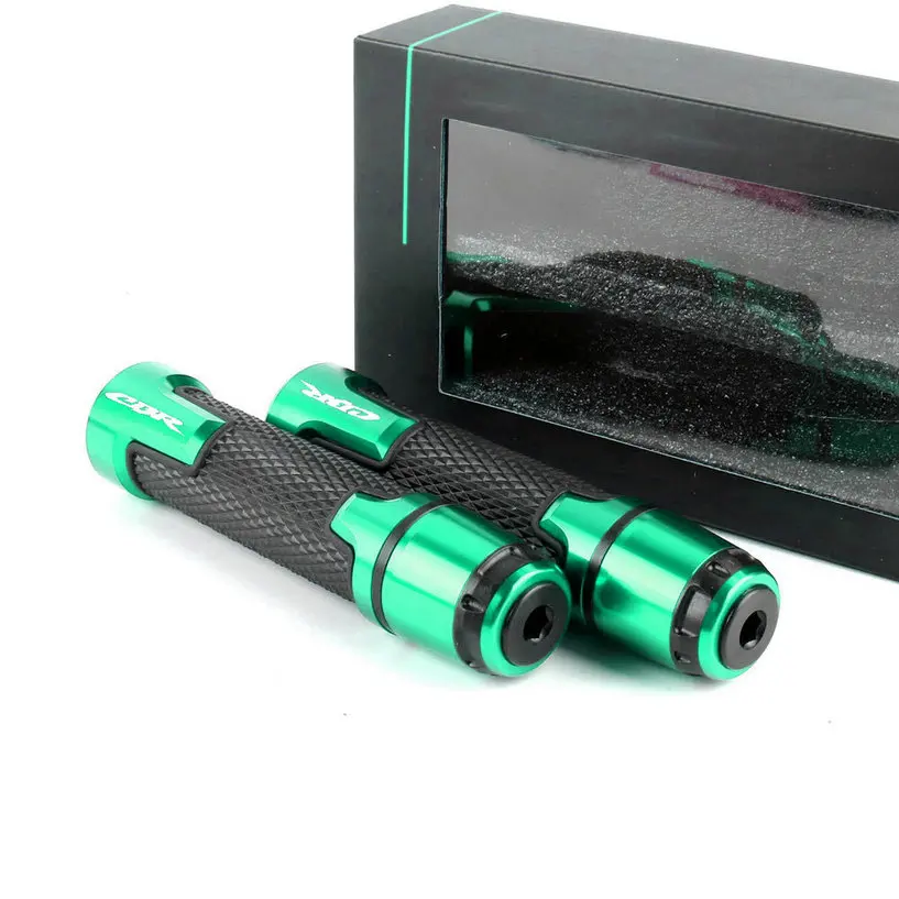 7/8 ''22 мм аксессуары для мотоциклов, наконечник для руля, рукоятка для Honda CBR 250R 300R 500R 600RR 900RR 954 1000RR - Цвет: Green