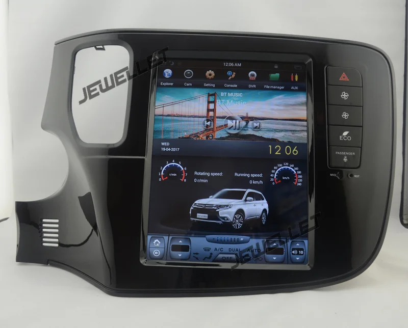 10," tesla стиль вертикальный экран шесть ядер android 9,0 Автомобильный gps навигатор для Mitsubishi Outlander Lancer ASX RVR