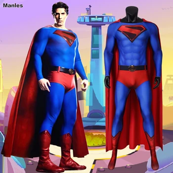 

Crisis on Infinite Earths Clark Kent Superman Cosplay Adult Men Women Jumpsuit Cloak Uniform Halloween Carnival Costumes