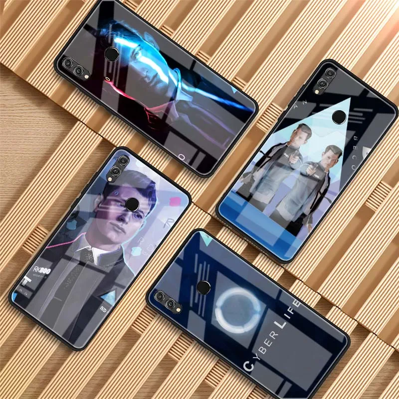 Детройт стать человеком RK800 Коннор закаленное стекло чехол для телефона huawei P20 P30 lite P20 P30 PRO MATE 20 lite 20 PRO Honor 10