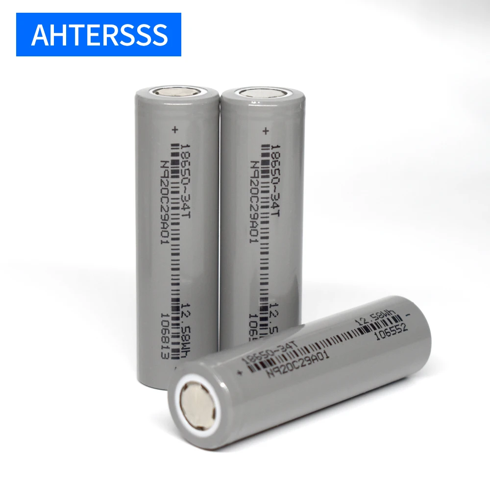 

5-40pcs 3.7v 18650 battery 3400mAH lithium rechargeable battery 18650-34T 10A