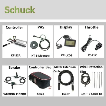 

Schuck Electric Ebike Accessories with WUXING Thumb Throttle/E-brake/KT LCD LED Display/KT Controller/PAS Electric Bicycle