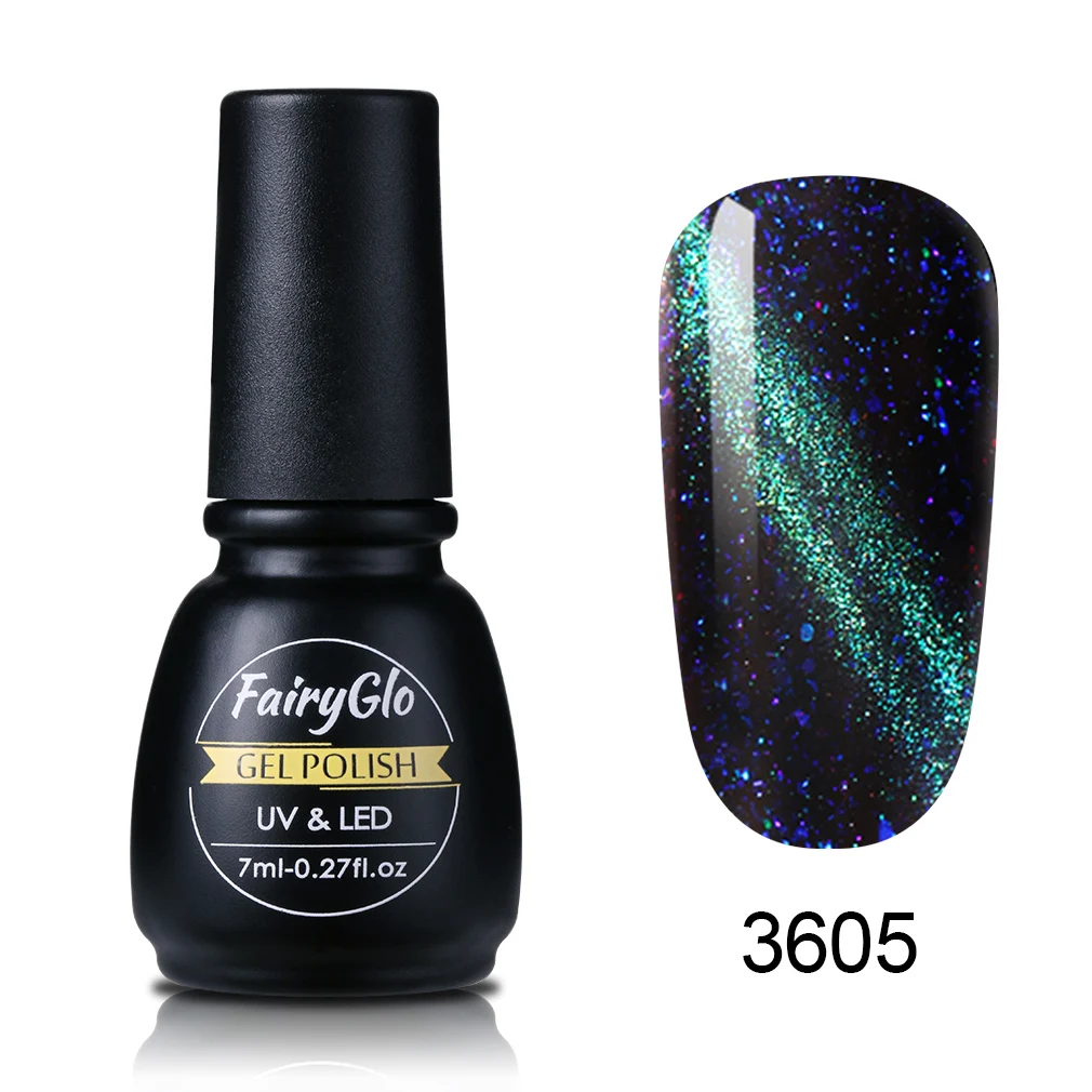 FairyGlo 7 мл солнцезащитные очки "кошачий глаз" УФ гель лак для ногтей СВЕТОДИОДНЫЙ БИО-Гели Soak Off магнит с блестками в стиле «кошачий глаз УФ Гель-лак для ногтей гель лак для Лаки для ногтей гелем - Цвет: 3605