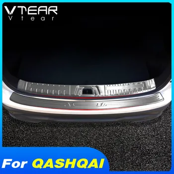 

Vtear for Nissan Qashqai J11 dualis 2 rear bumper cover door sill protection trim scuff plate car chromium accessories part 2019