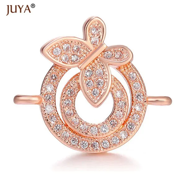 rose gold Роскошные материалы для изготовления украшений Набор для создания бижутерии своими руками, ручная работа, Цепочки и ожерелья Кулоны для соединения Браслета Аксессуар часть Материал фурнитура для украшений - Цвет: rose gold