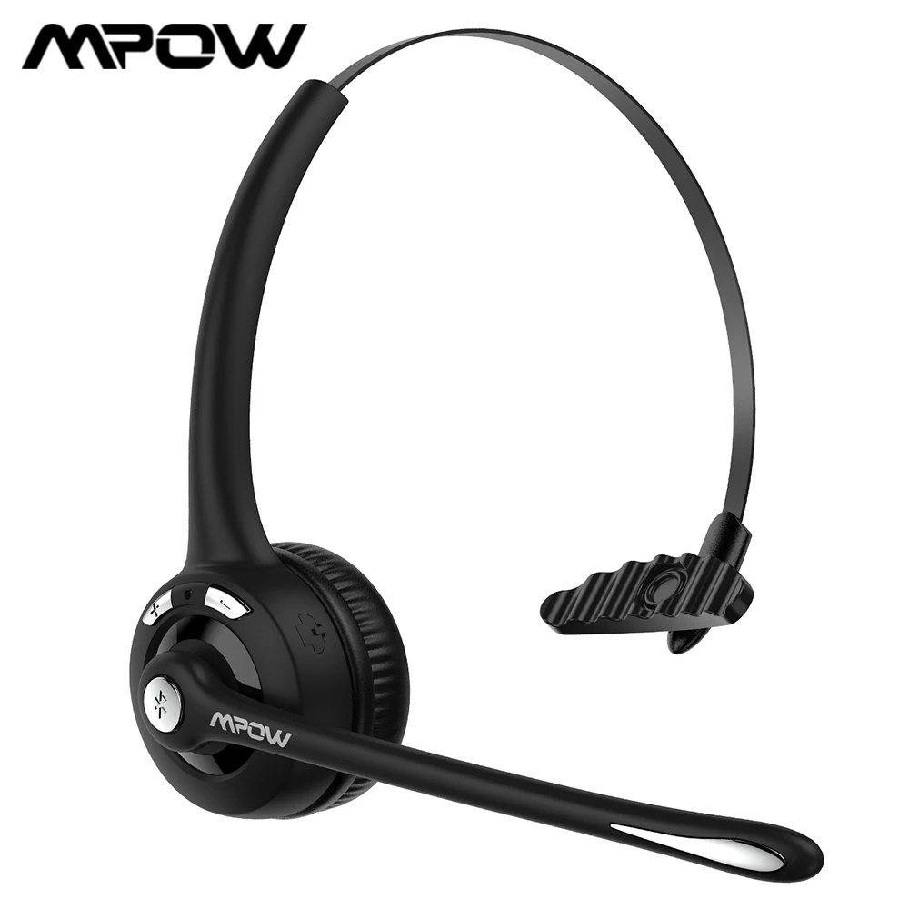 

Mpow Pro Office Headset Upgraded Wireless Bluetooth 5.0 Crystal Clear Headphone with Rotatable Noise Cancelling Mic for Driver