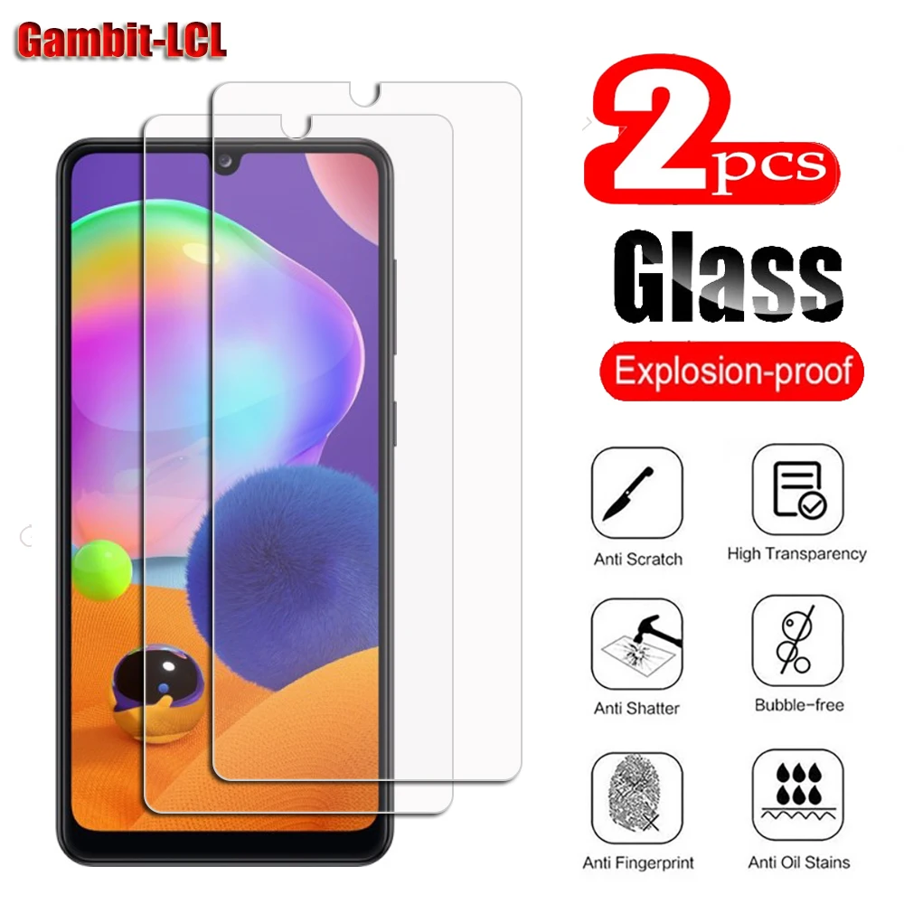 

2Pcs Original 9H Protective Tempered Glass For Samsung Galaxy A31 6.4" SM-A315F A315G A315N Phone Screen Protector Cover Film