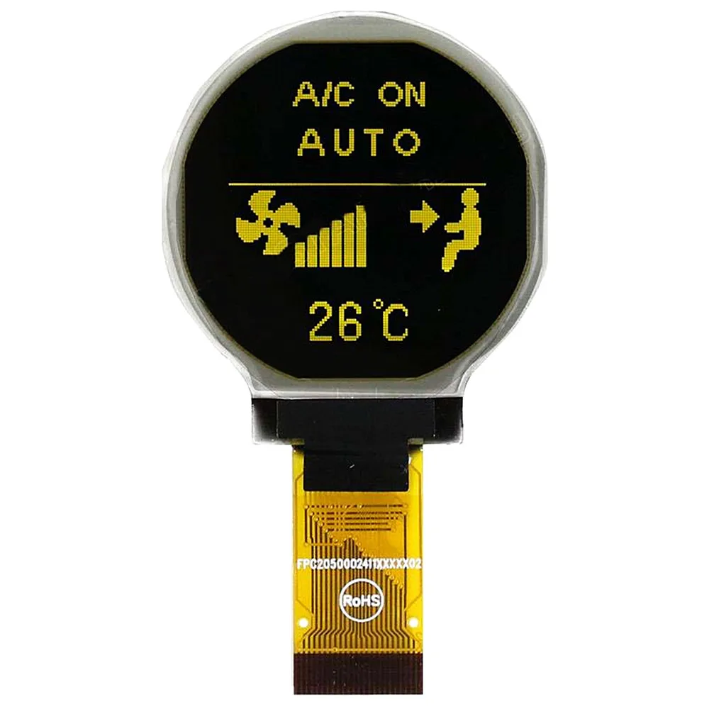 

1.18 inch OLED round display 128*128 resolution Drive SSD1327 Plug in 24pin White/blue/yellow