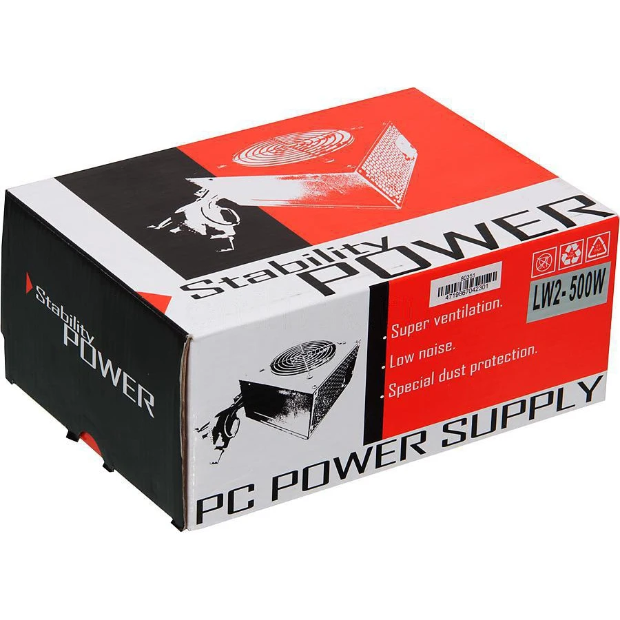 Блок питания LinkWorld ATX 500W LW2-500W case(24+4pin) 80mm fan 3xSATA RTL