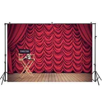 

HUAYI red curtain background concert photo backdrop photography props theater backdrop pictures xt- 6481
