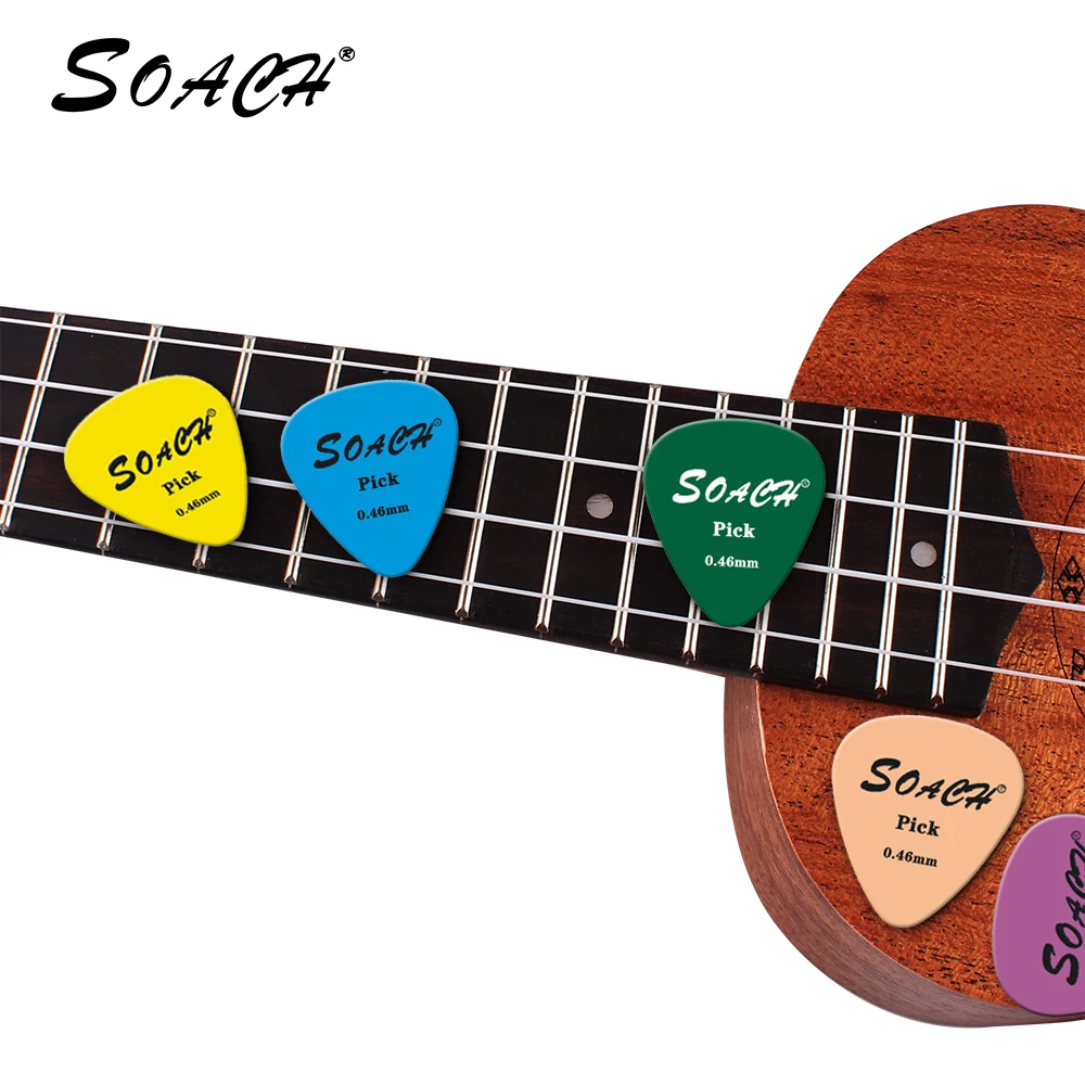 SOACH brand 10pcs/Lot 0.71mm Acoustic guitar picks pattern parts guitar accessories&Ukulele parts pick Music Picks Plectrum