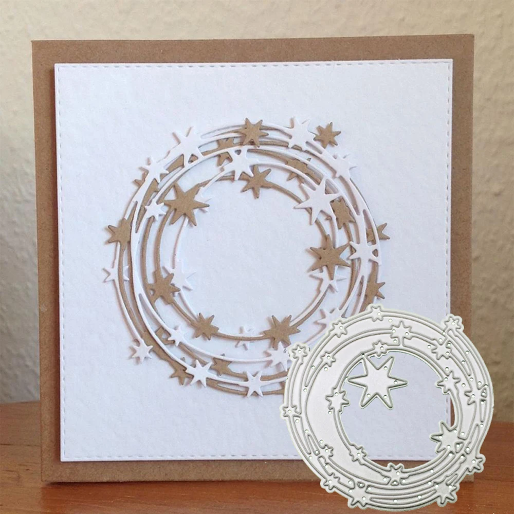 

Stars Circle Metal Cutting Dies New Dies Scrapbooking DIY Die Cut For Cards Making Stencils Dies Craft