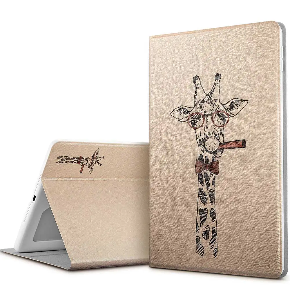 Tycoon Giraffe Чехол для iPad 9,7, ESR illustration милый мультяшный чехол устойчивый к царапинам чехол твердая задняя крышка для нового iPad выпуска - Цвет: Tycoon Giraffe