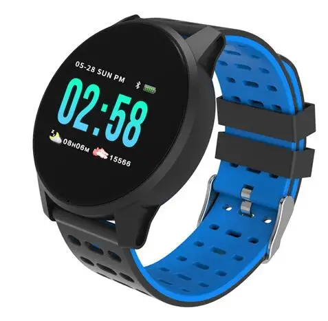 Lerbyee умный Браслет W1 монитор сердечного ритма Bluetooth фитнес-трекер часы напоминание о звонке водонепроницаемый смарт-браслет для iOS Android - Цвет: Синий