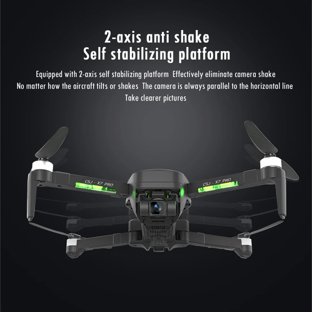 X7 Pro Foldable Gps Rc Drone Camera 4k 