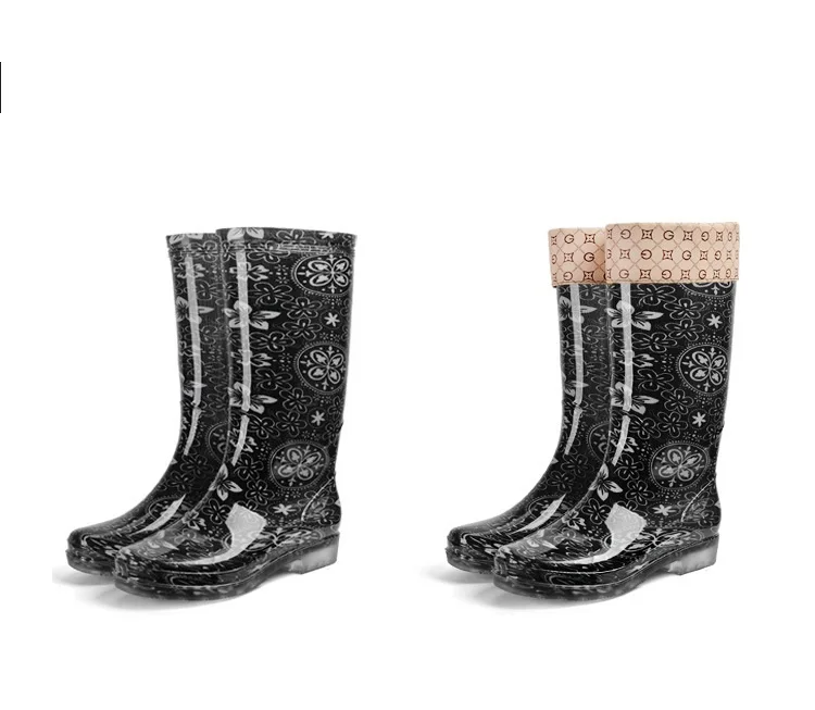 Aleafalling/ г. Новые женские непромокаемые сапоги низкая водонепроницаемая обувь из ПВХ зимние Нескользящие теплые резиновые ботинки 36-41
