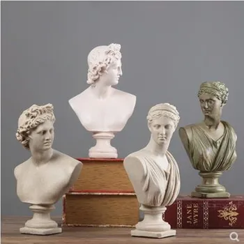

European-style retro character statue model artwork, home office desktop decoration gift, broken arm Venus, David, Anna, Peel